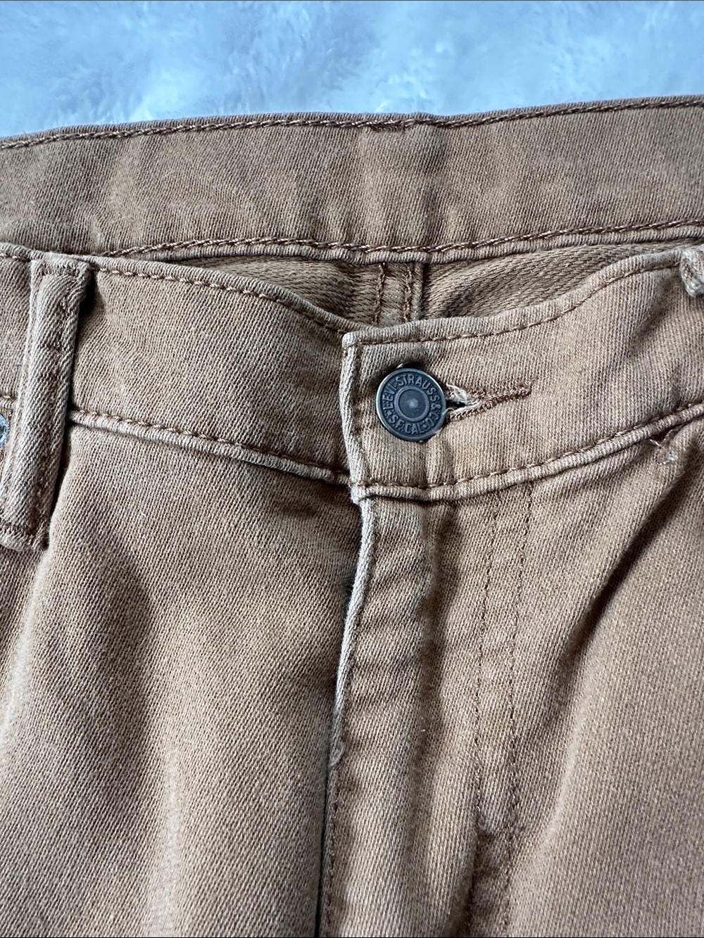 LEVI’S 513 MensTan Straight-Leg Canvas Chinos with Stretch 36x29 Trusted Brand - Picture 8 of 17